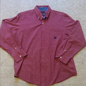 Chaps Men's Red Plaid Button Down Shirt